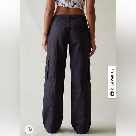 Pacsun Dark Gray Tab Low Rise Baggy Cargo Pants - Picture 4 of 4